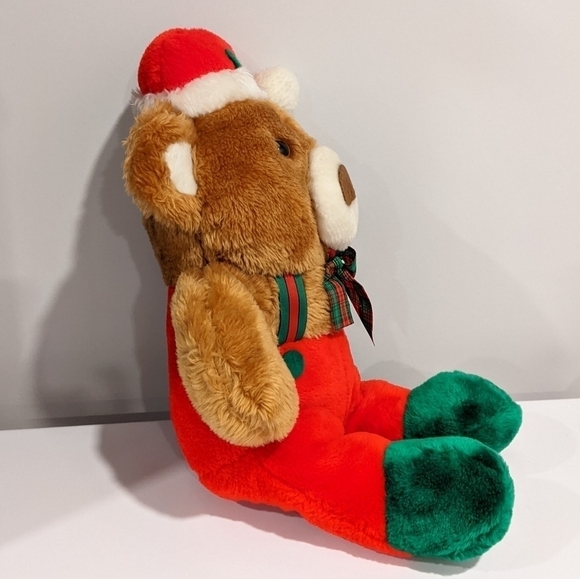 VINTAGE plush Christmas teddy bear - Picture 6 of 10